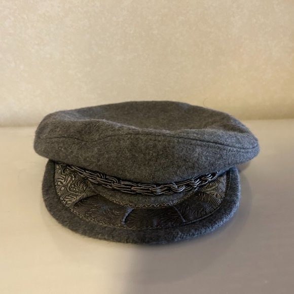 GREEK Sz M 7 1/8 Gray Wool Fisherman's Cap Made in Greece - Picture 3 of 8